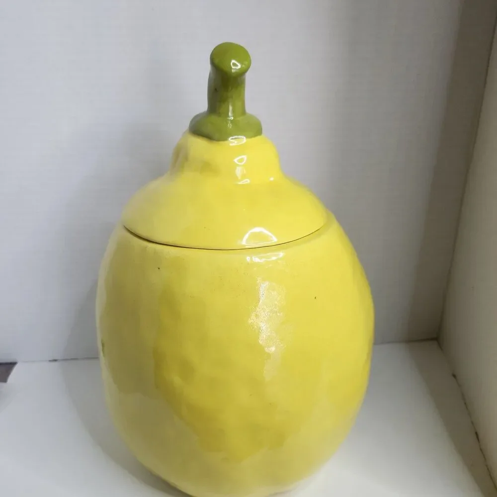 Vintage Large Yellow Lemaon Cookie Jar
